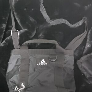 Adidas Black and White Men's Messenger Bag